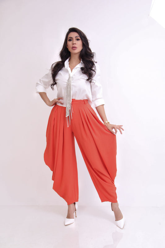 BLUSA BOTONERA CORTA CON CORBATA