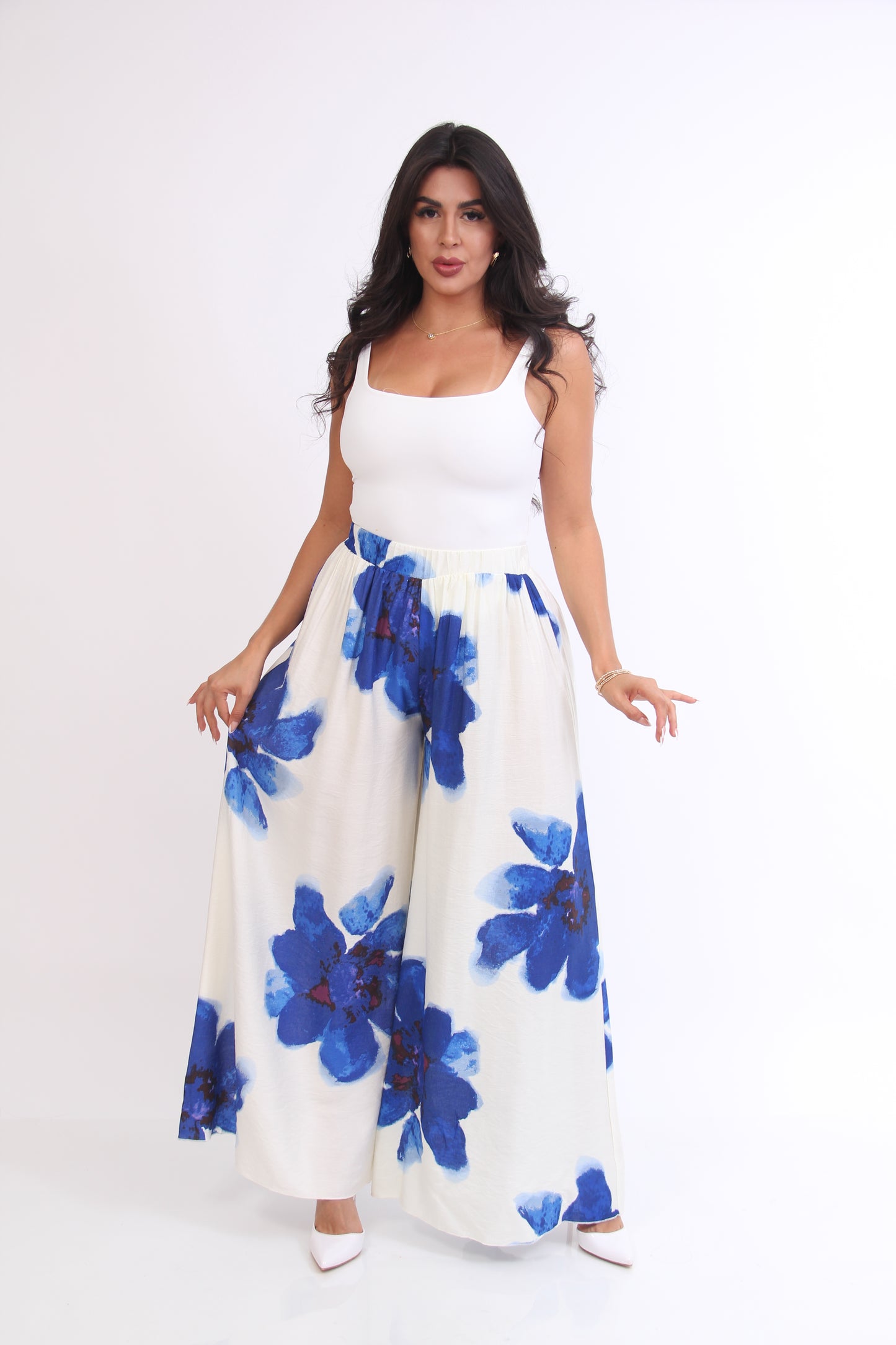 PANTALON DE LINO ESTAMPADO FLORES