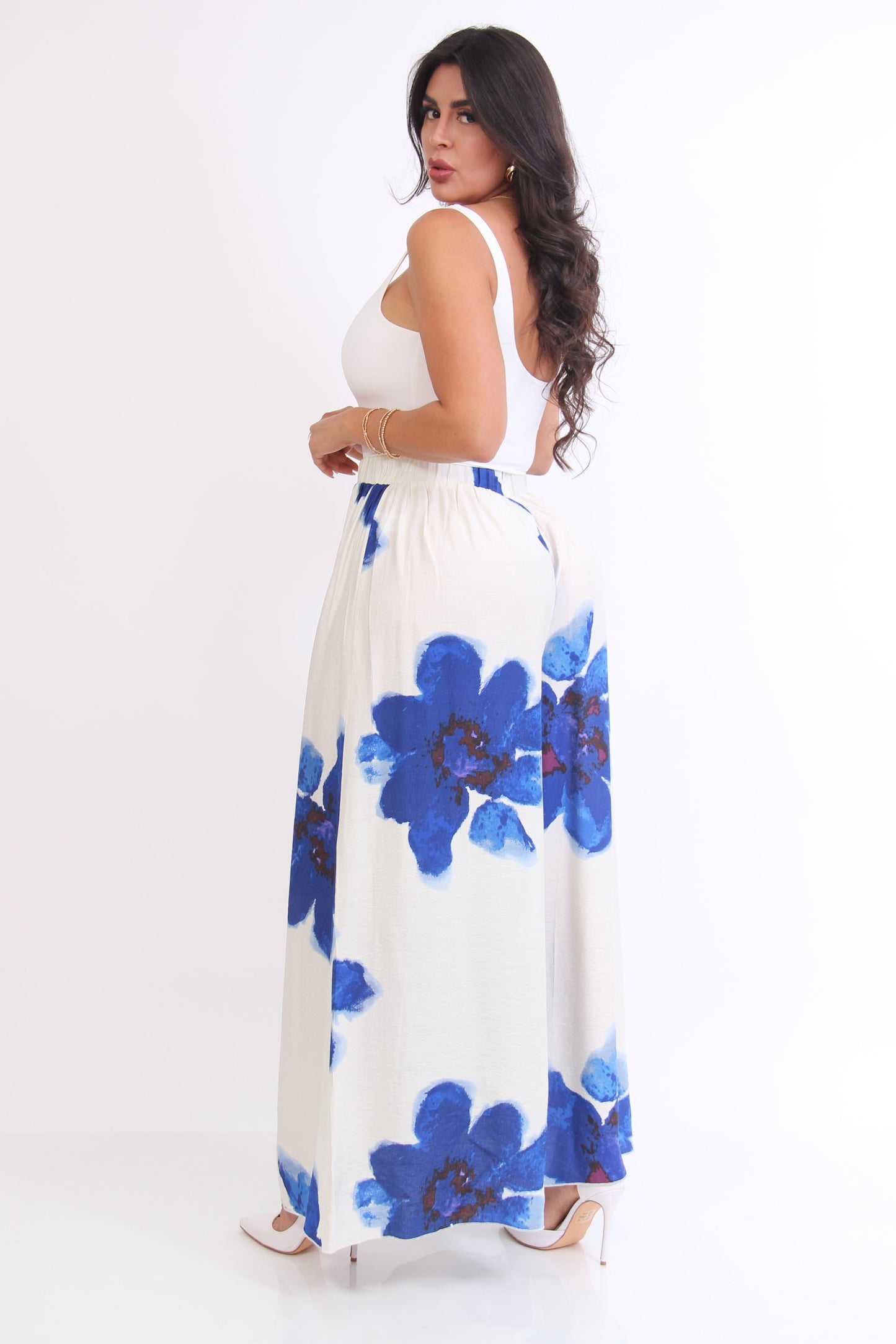 PANTALON DE LINO ESTAMPADO FLORES