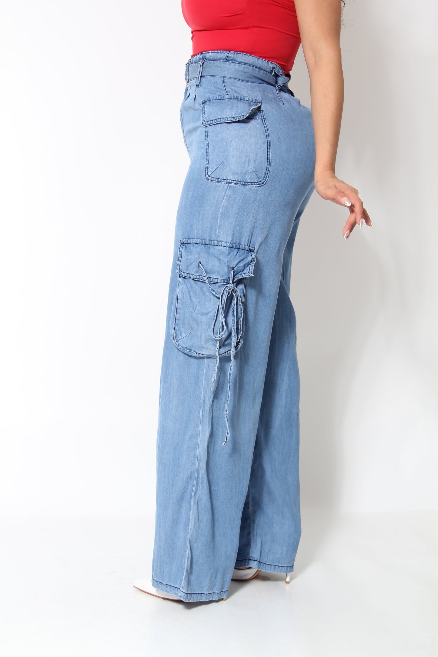 PANTALON MEZCLILLA DELGADA BOLSAS LATERALES