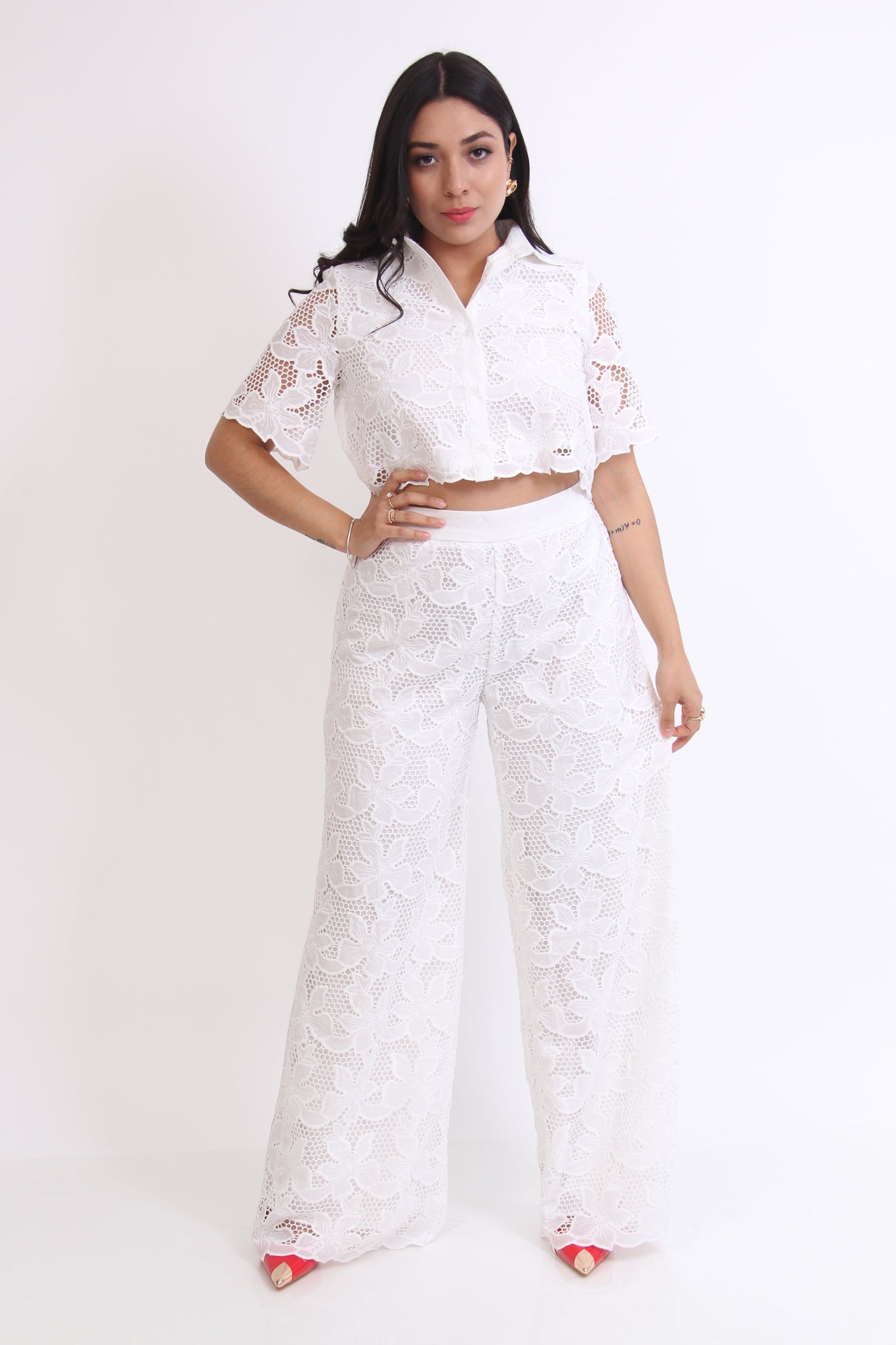 SET BLANCO DE ENCAJE