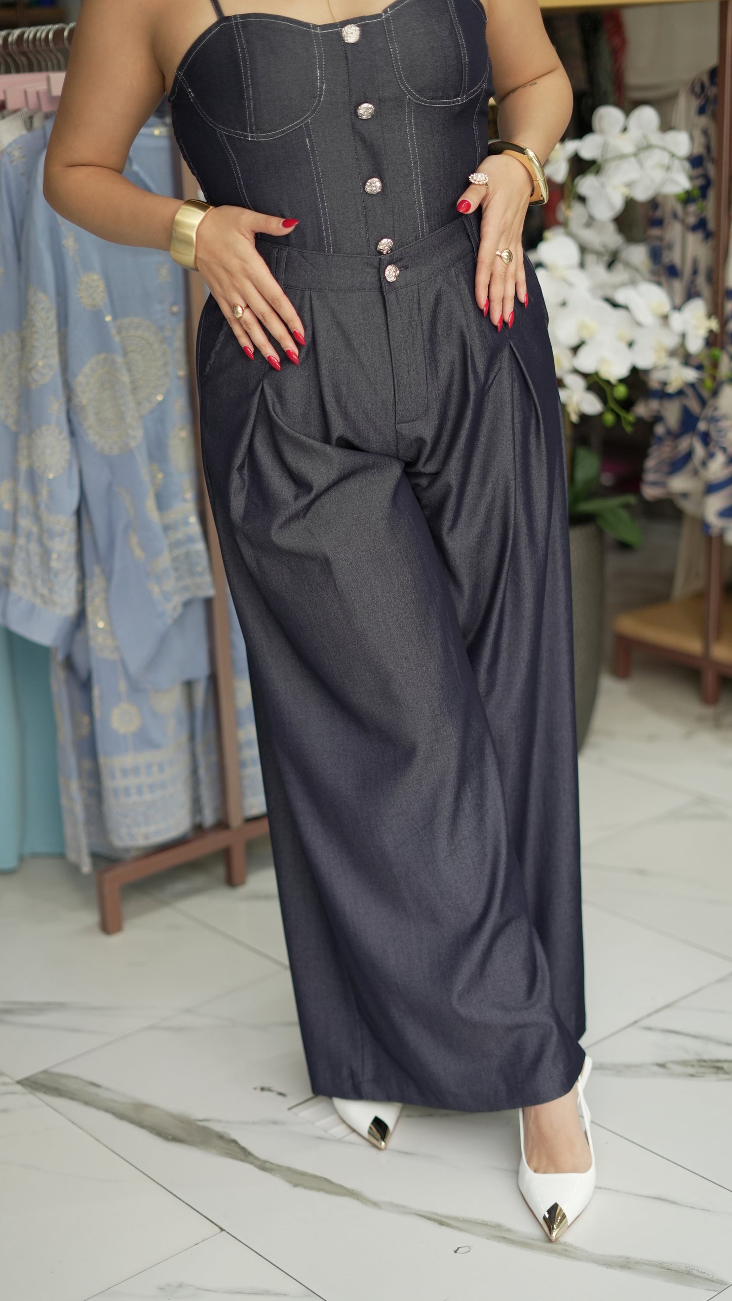 SET PANTALON FLOJO Y TOP TIRANTES