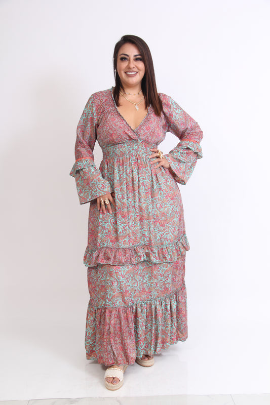 VESTIDO TAILANDES MANGA LARGA