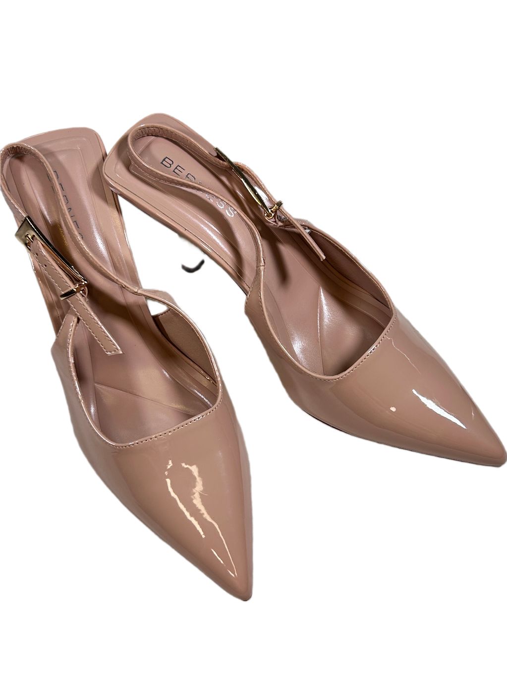 ZAPATILLA NUDE TACON DORADO