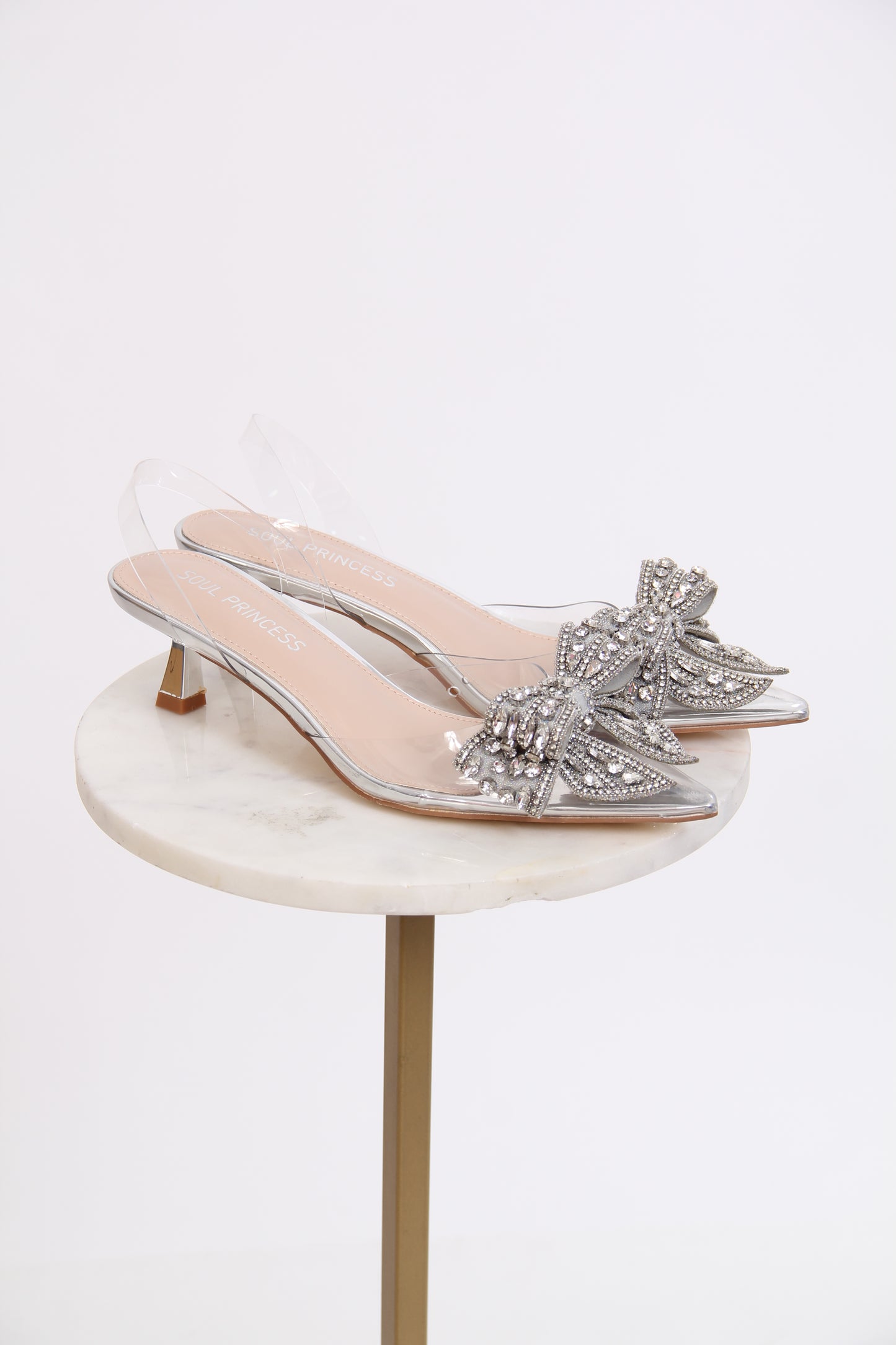 ZAPATILLA MOÑO TRANSPARENTE