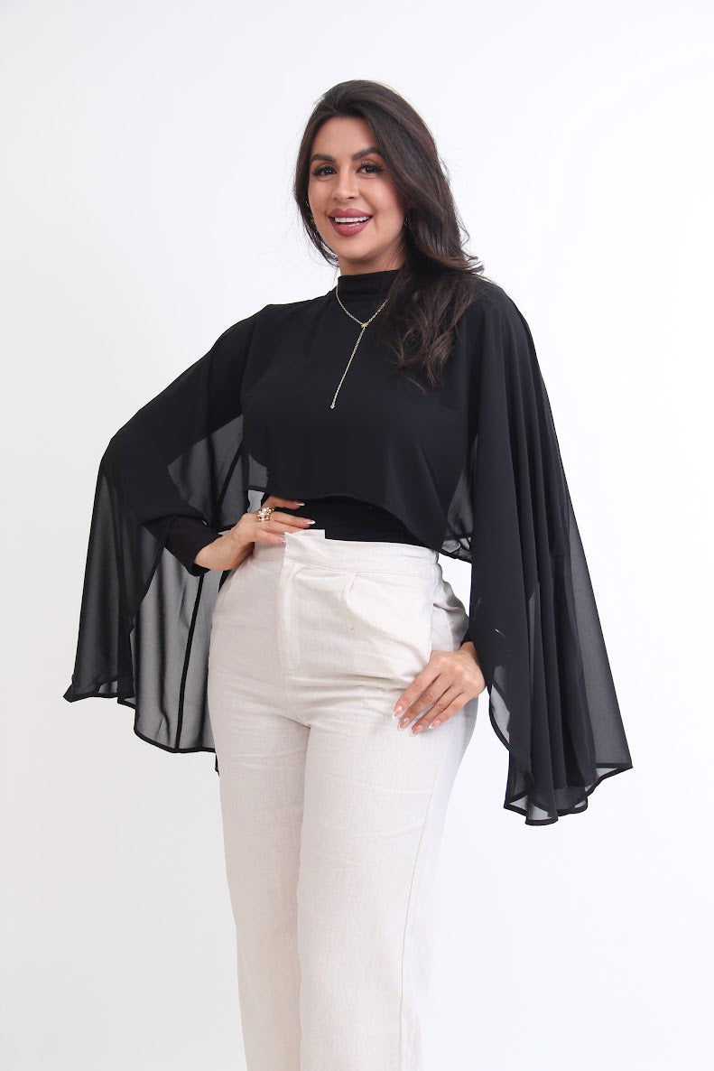 BLUSA TRANSPARENCIA CAIDA