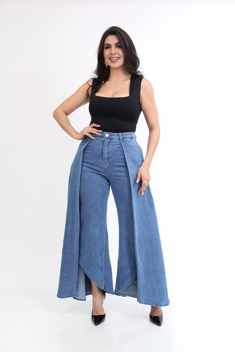Pantalon de Mezclilla Pliegue