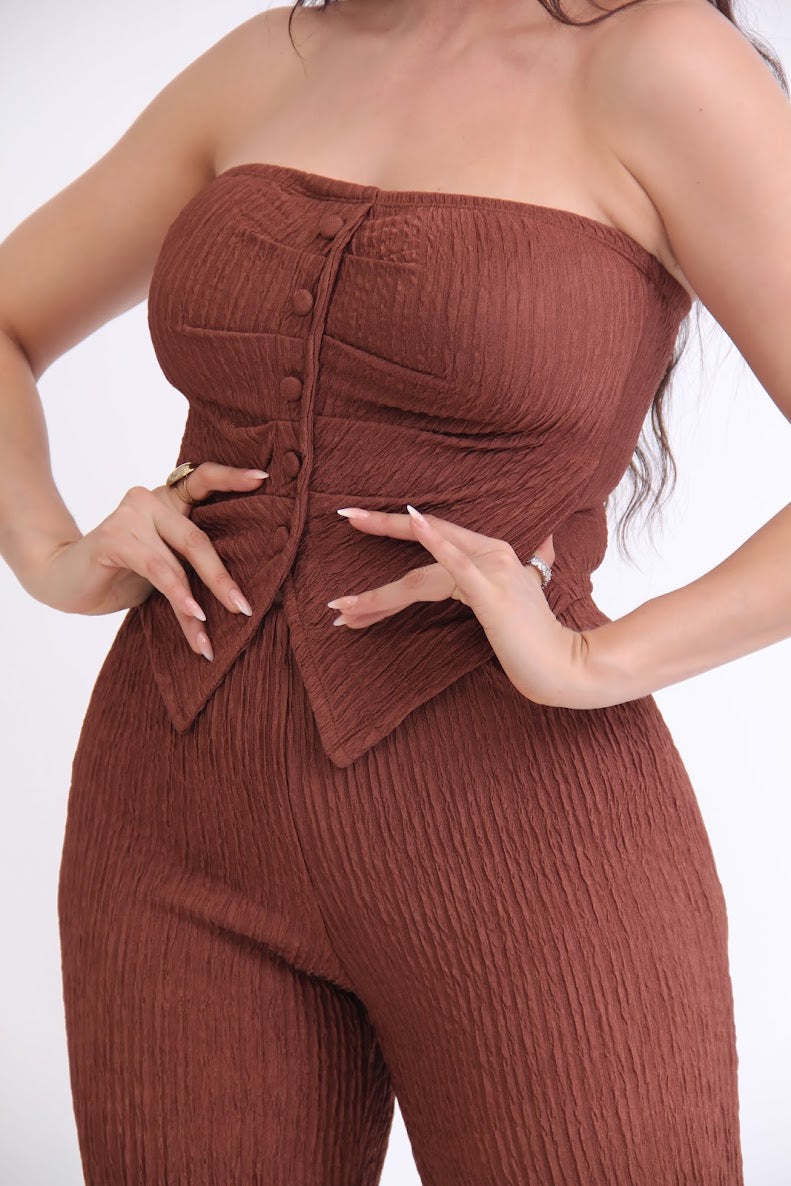SET CONFORT STRAPPLE BOTONES BLUSA