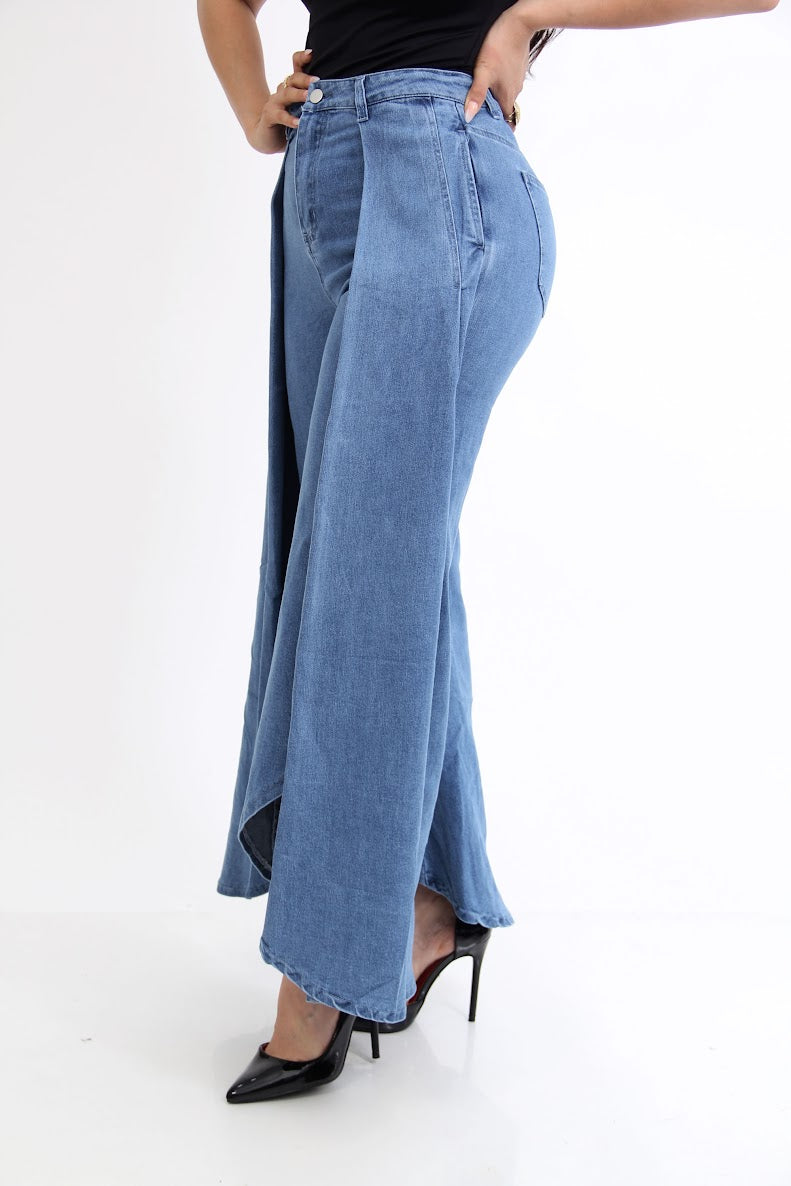 Pantalon de Mezclilla Pliegue