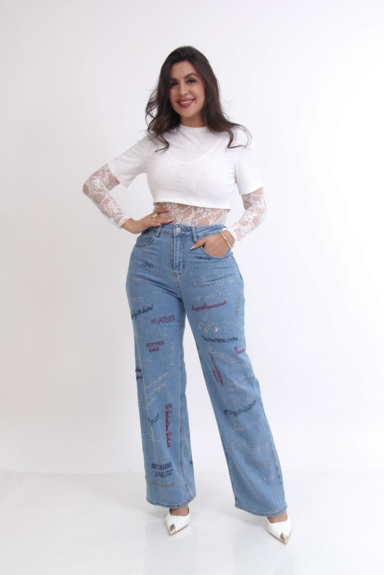 SET BLUSA Y BODY ENCAJE