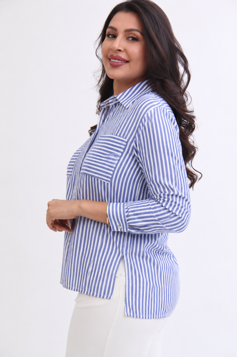 BLUSA BOTONERA RAYADA