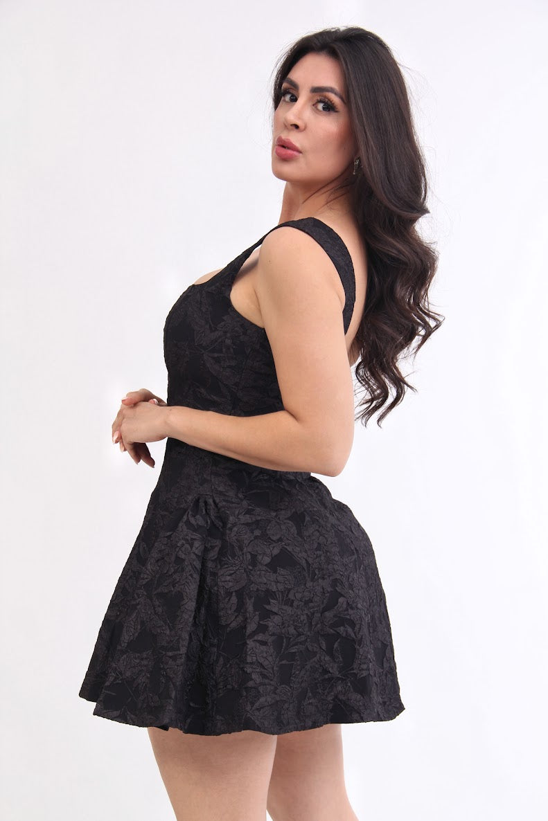 VESTIDO CORTO AMPON TEXTURA