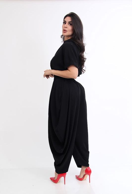 Set de Pantalon Globo Blusa Corta