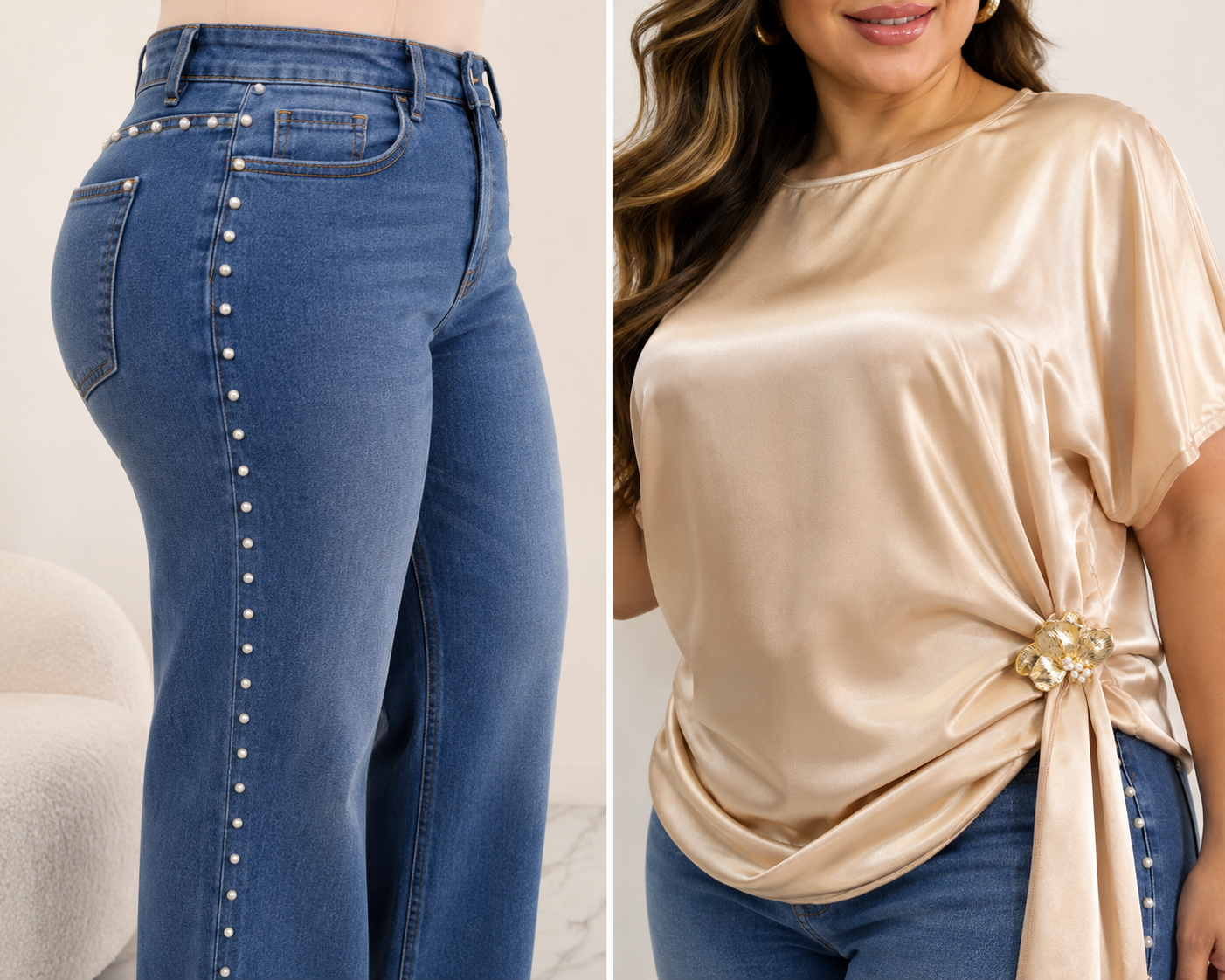 PANTALON MEZCLILLA PERLAS