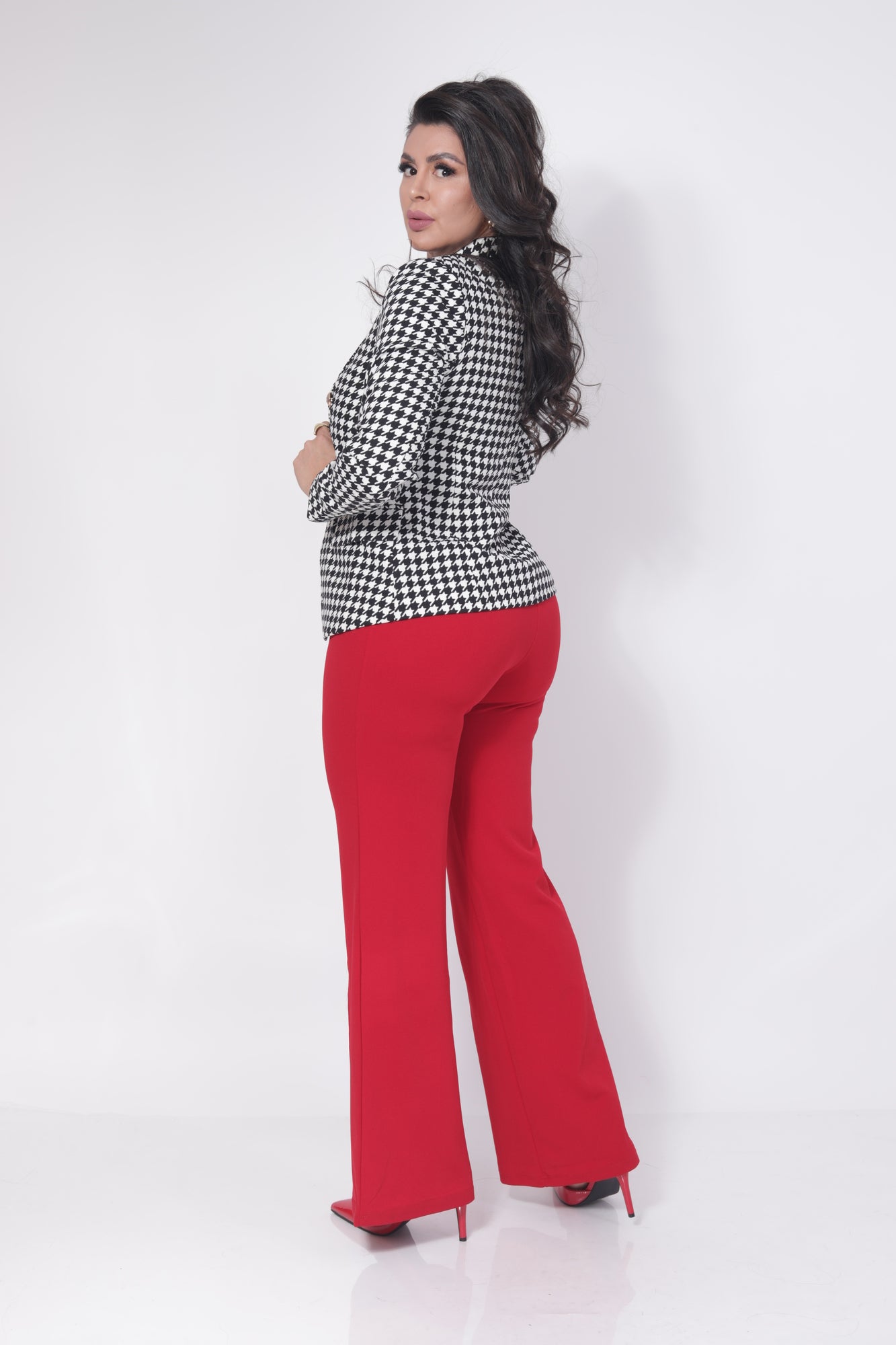 BLAZER ESTAMPADO PATA DE GALLO