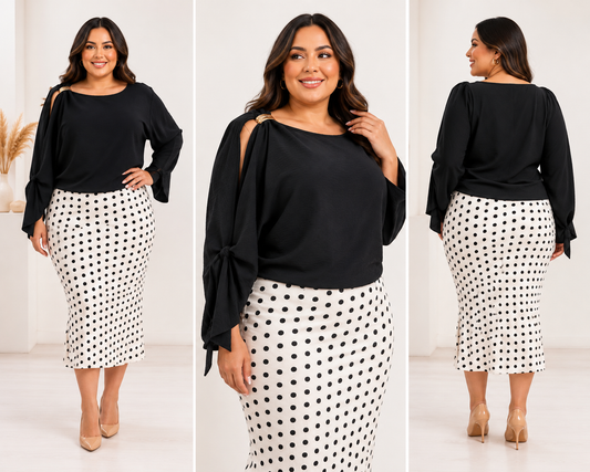 BLUSA MANGA ABIERTA BOTON