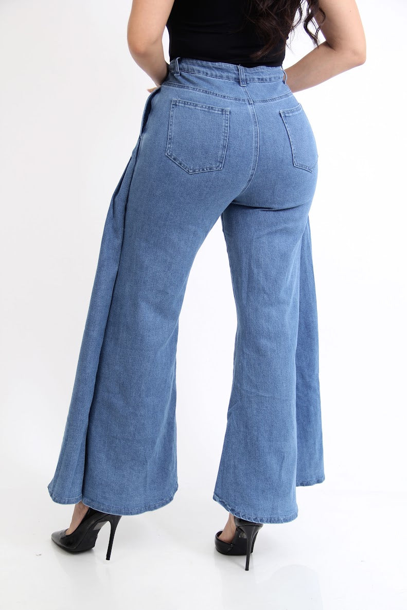 Pantalon de Mezclilla Pliegue