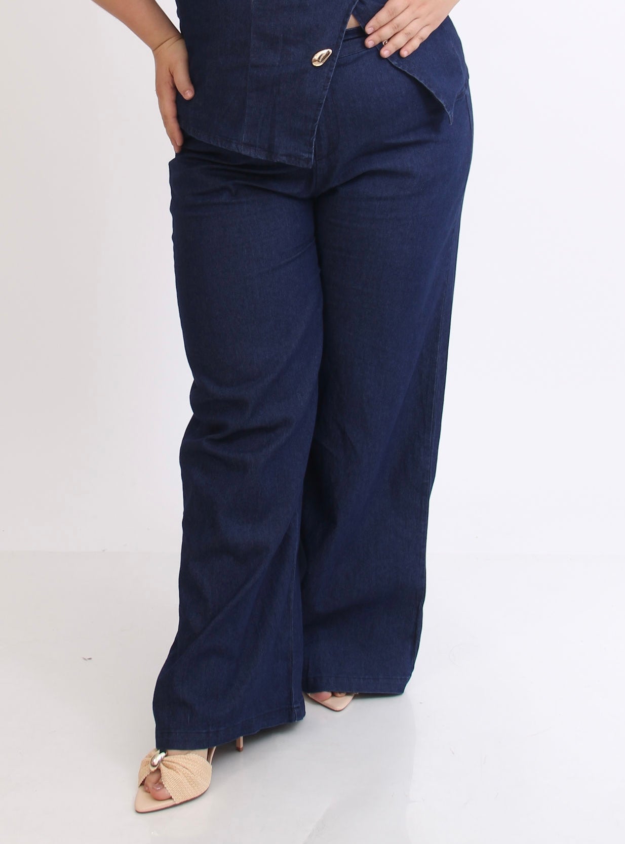 PANTALÓN DE MEZCLILLA BOTON Y RESORTE