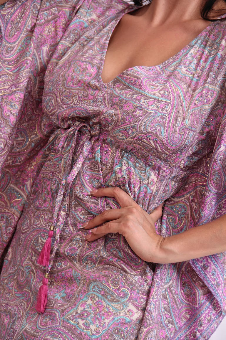 VESTIDO LARGA MANGA MARIPOSA