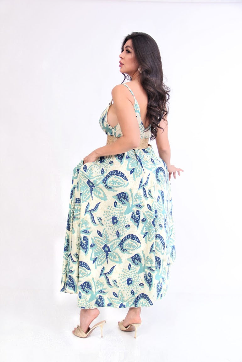 VESTIDO LARGO TIRANTES SIMPLE BOLSAS