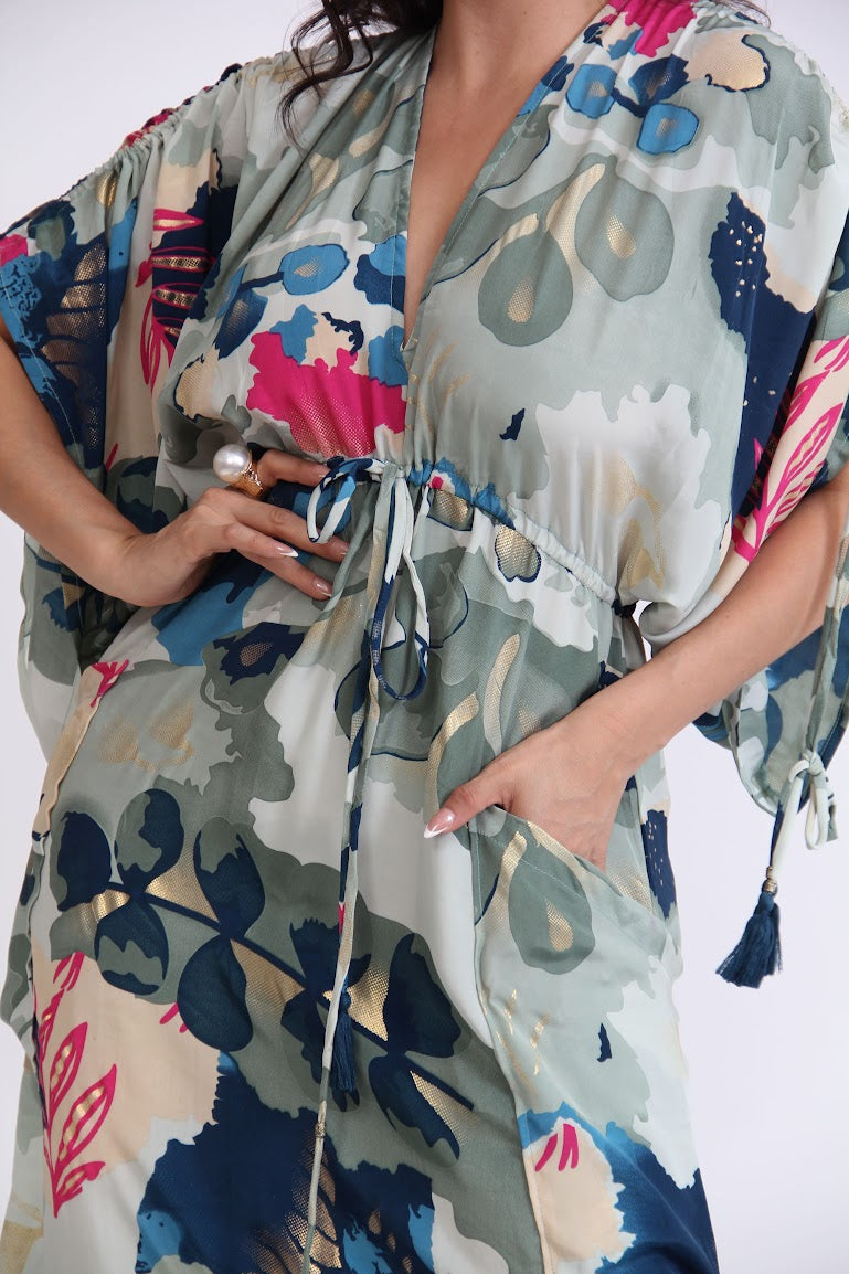 VESTIDO LARGO BOLSAS GRANDES
