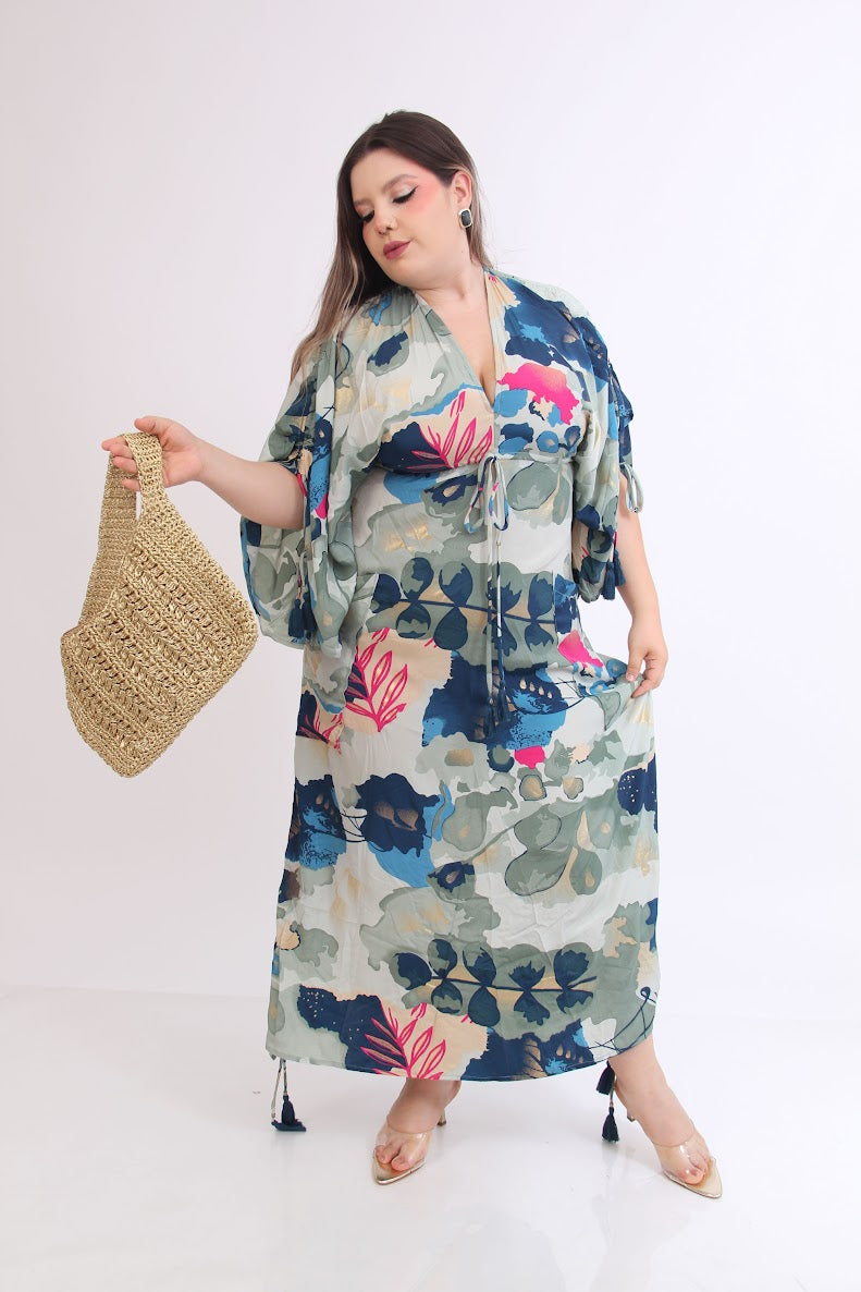 VESTIDO LARGO BOLSAS GRANDES