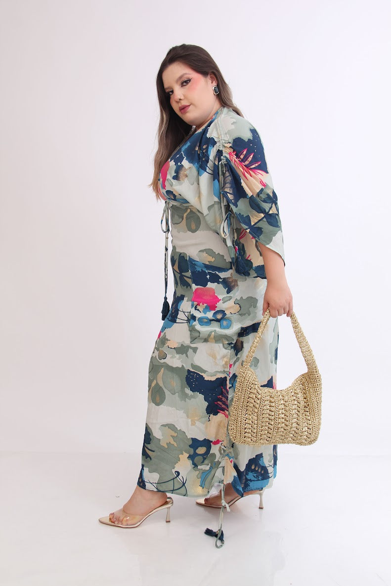 VESTIDO LARGO BOLSAS GRANDES