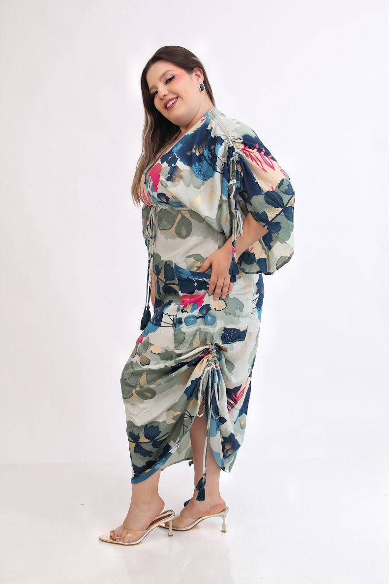 VESTIDO LARGO BOLSAS GRANDES