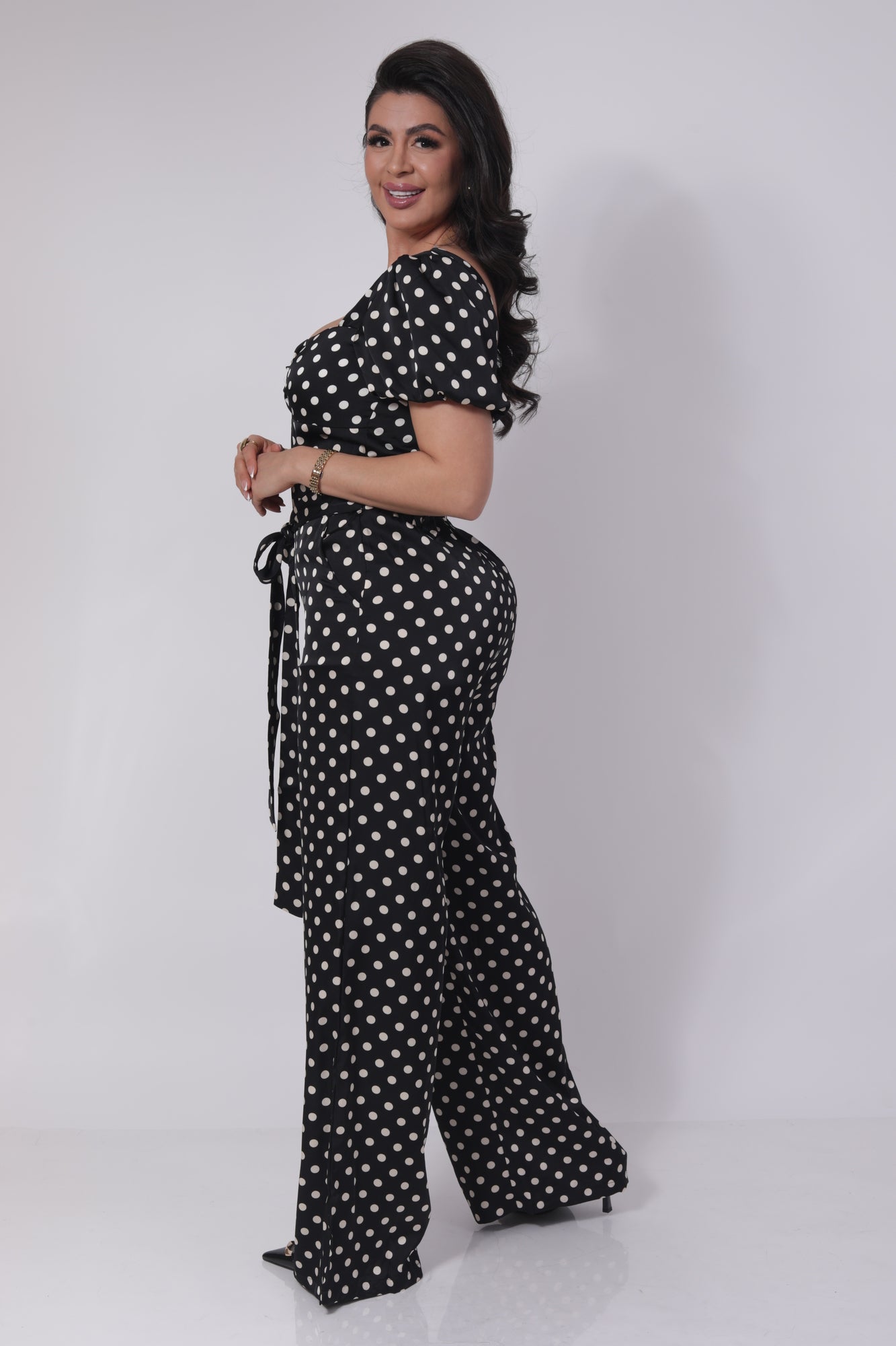 PALAZZO SATIN PUNTOS MANGUITA