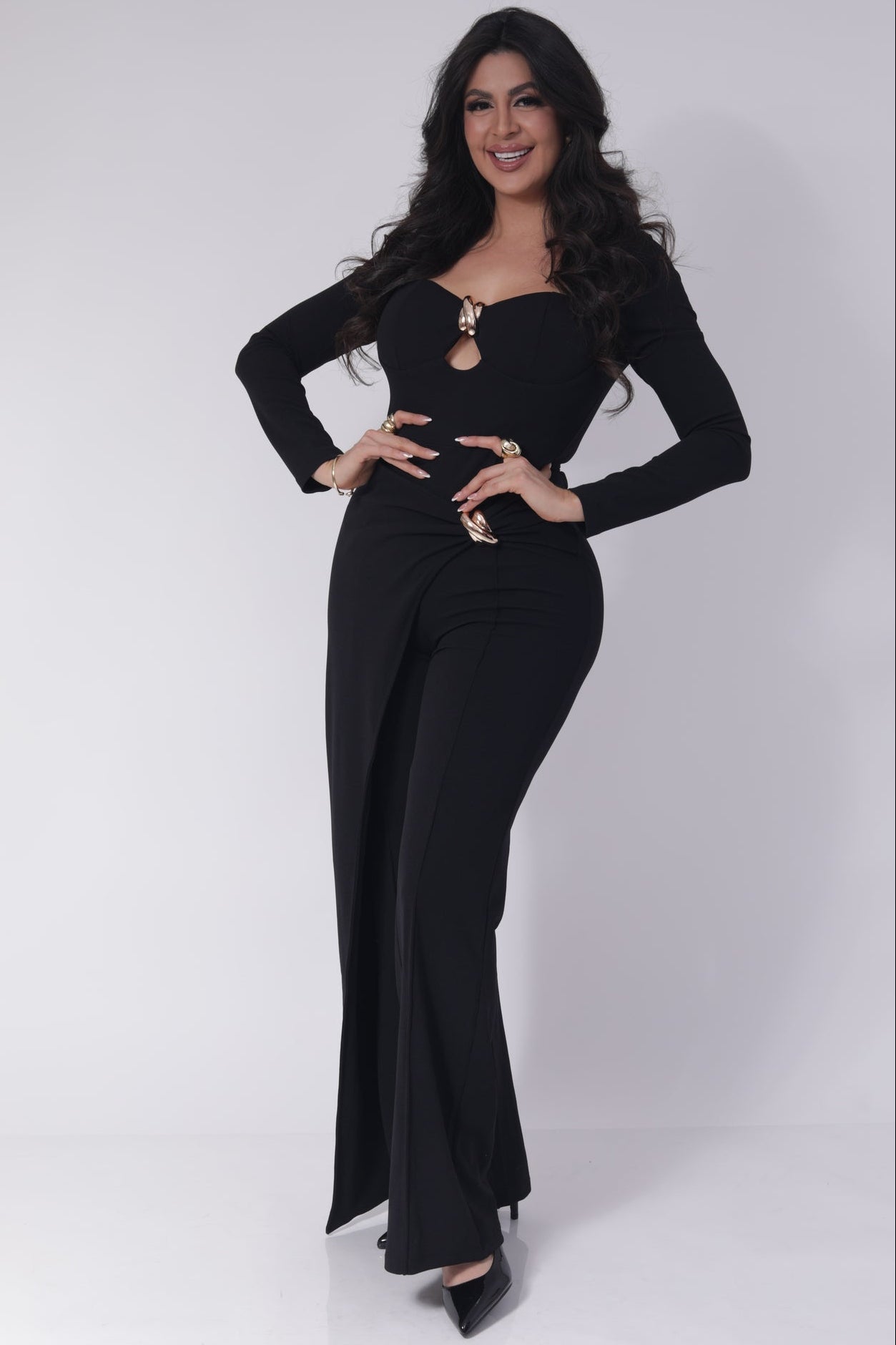 PALAZZO MANGA LARGA ENSAMBLE CADERA