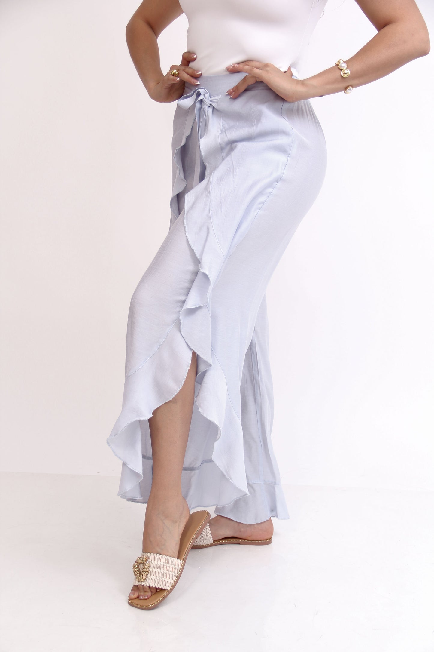 PANTALON ASIMETRICO CON PAREO
