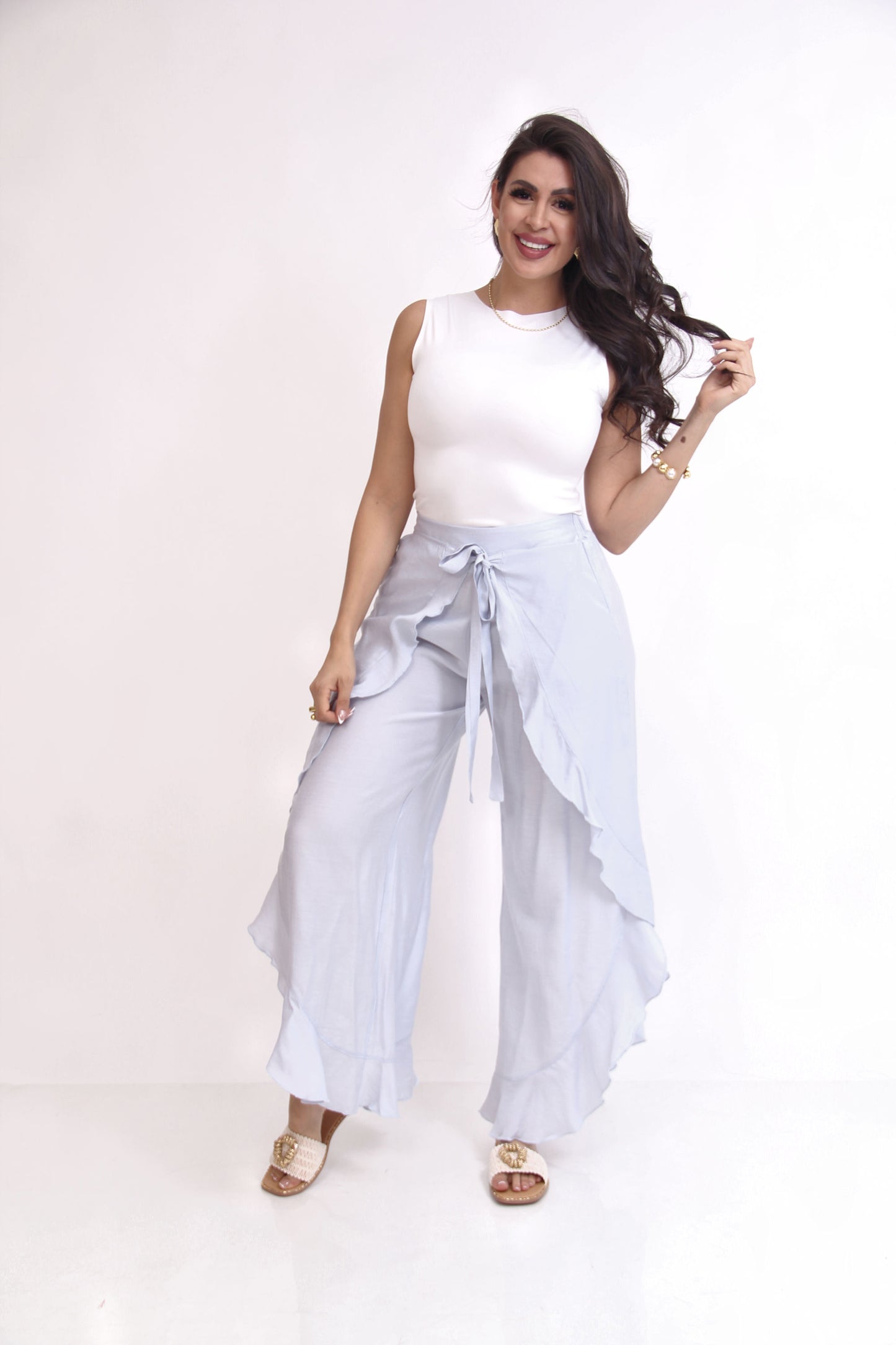 PANTALON ASIMETRICO CON PAREO