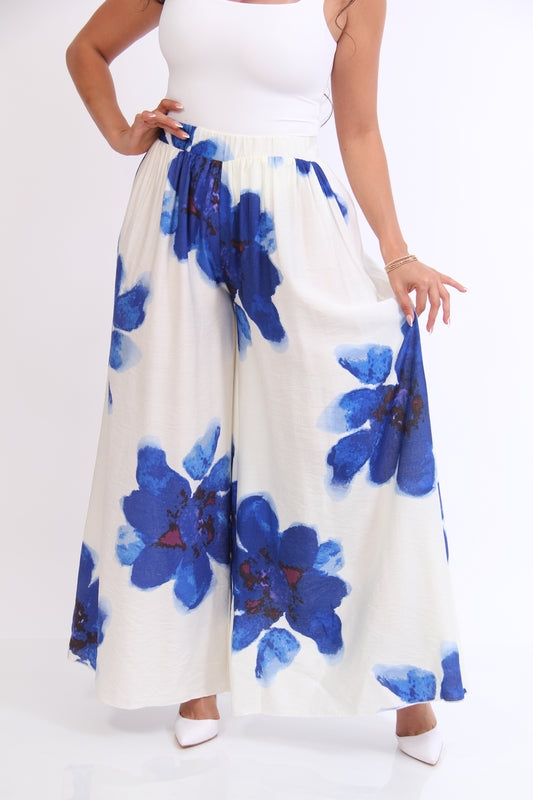 PANTALON DE LINO ESTAMPADO FLORES