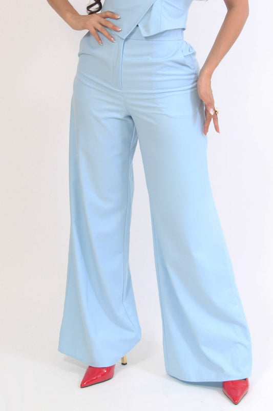 PANTALON  DE VESTIR AZUL CIELO