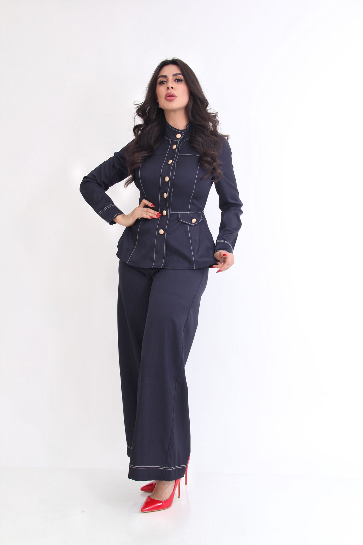 SET DE VESTIR CHAQUETA BOTONES DORADOS - STPNTL-AZ-58237-680-2608, fotografía 4