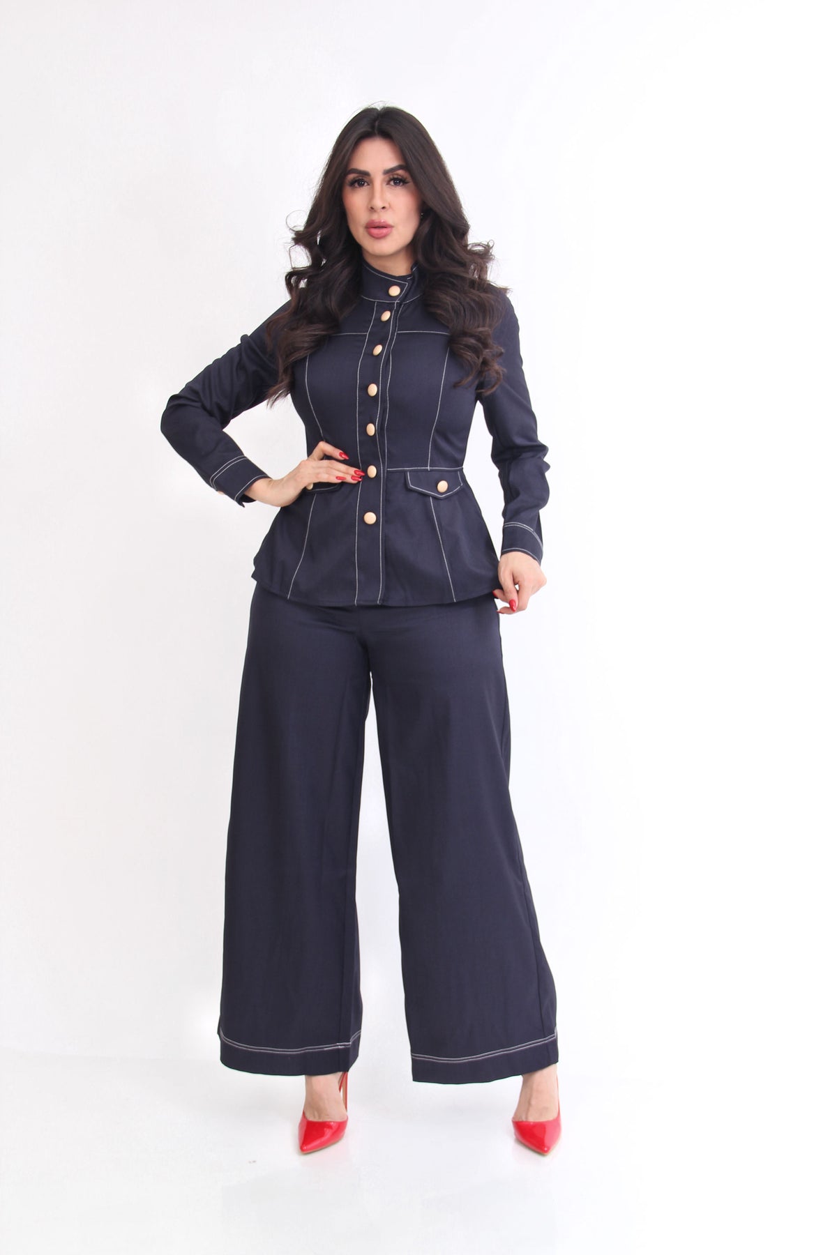 SET DE VESTIR CHAQUETA BOTONES DORADOS - STPNTL-AZ-58237-680-2608, fotografía 5
