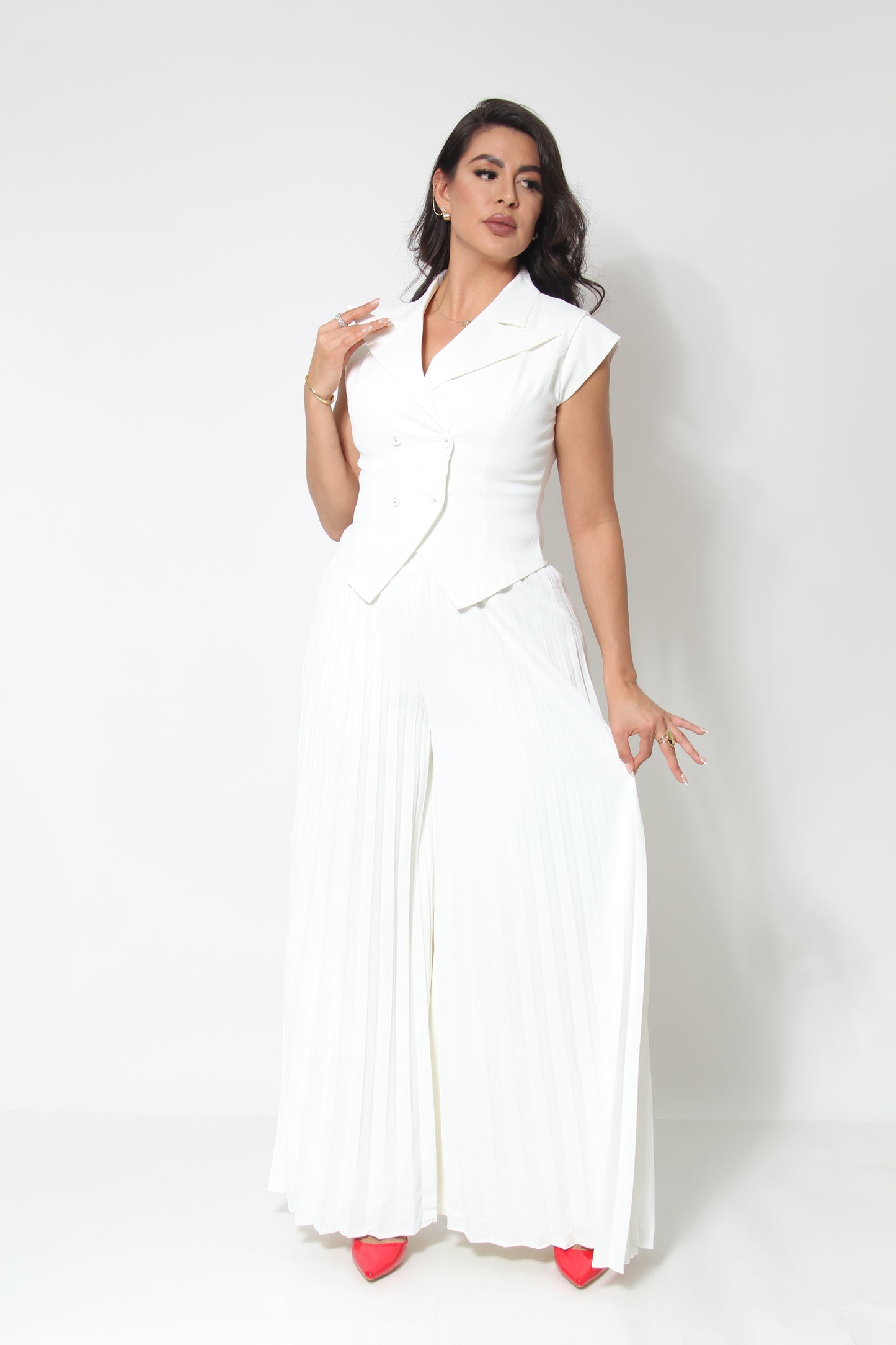 SET DE VESTIR PANTALON PLISADO
