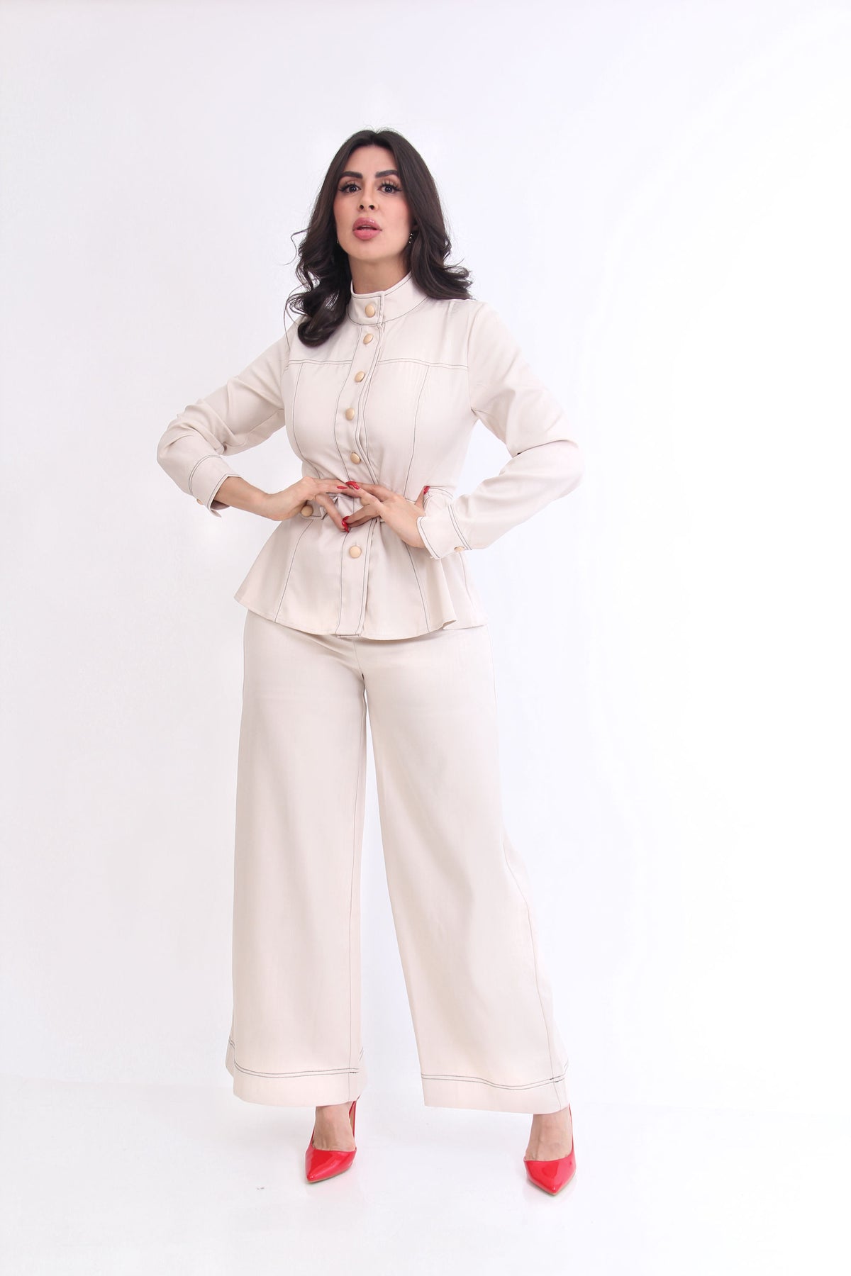 SET DE VESTIR CHAQUETA BOTONES DORADOS - STPNTL-BGE-58237-680-2608, fotografía 1