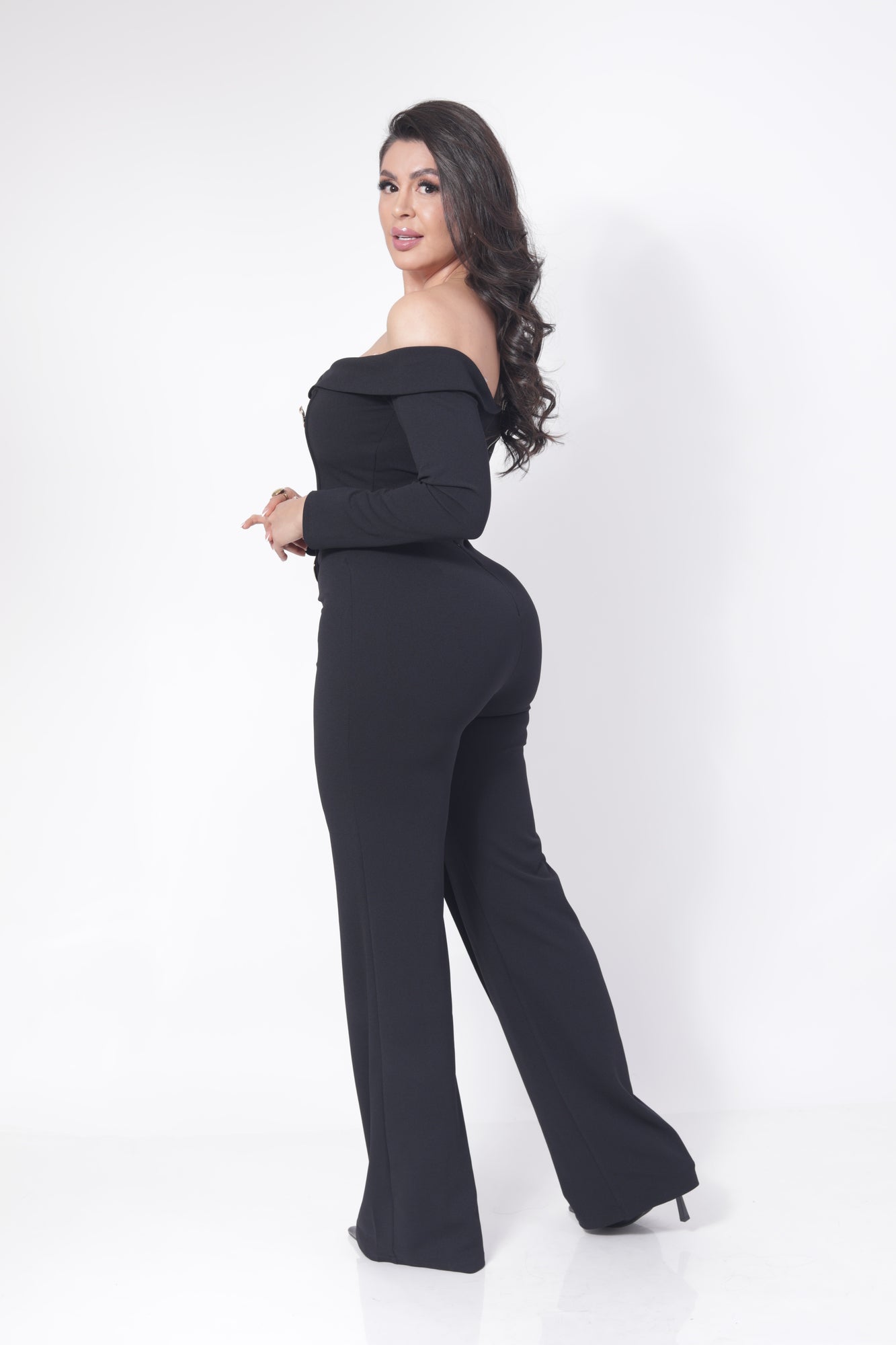 SET DE MANGA LARGA BOTONES DORADOS