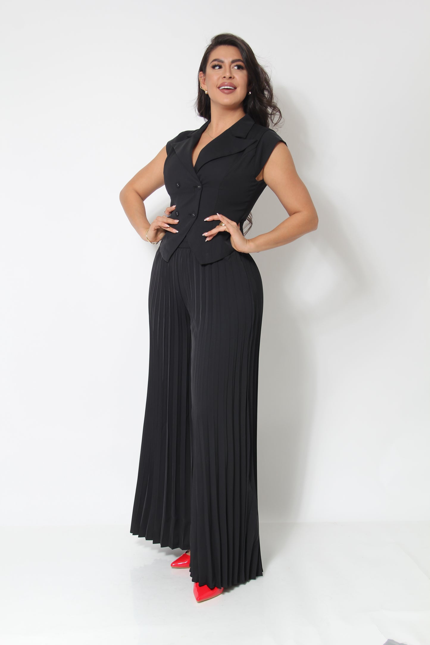 SET DE VESTIR PANTALON PLISADO