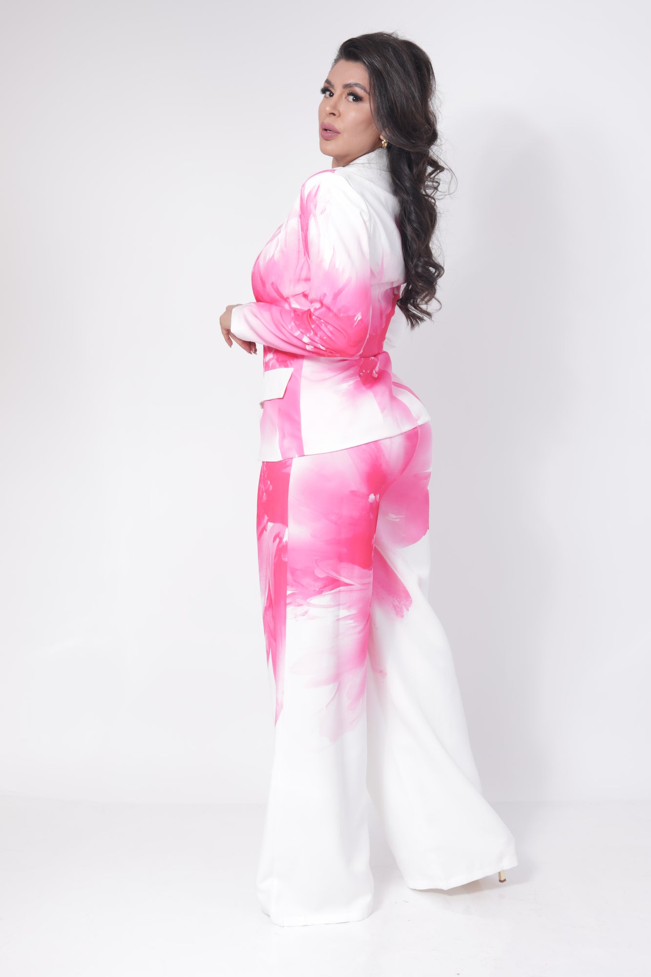 SET TRAJE DE SACO ESTAMPADO FLOR