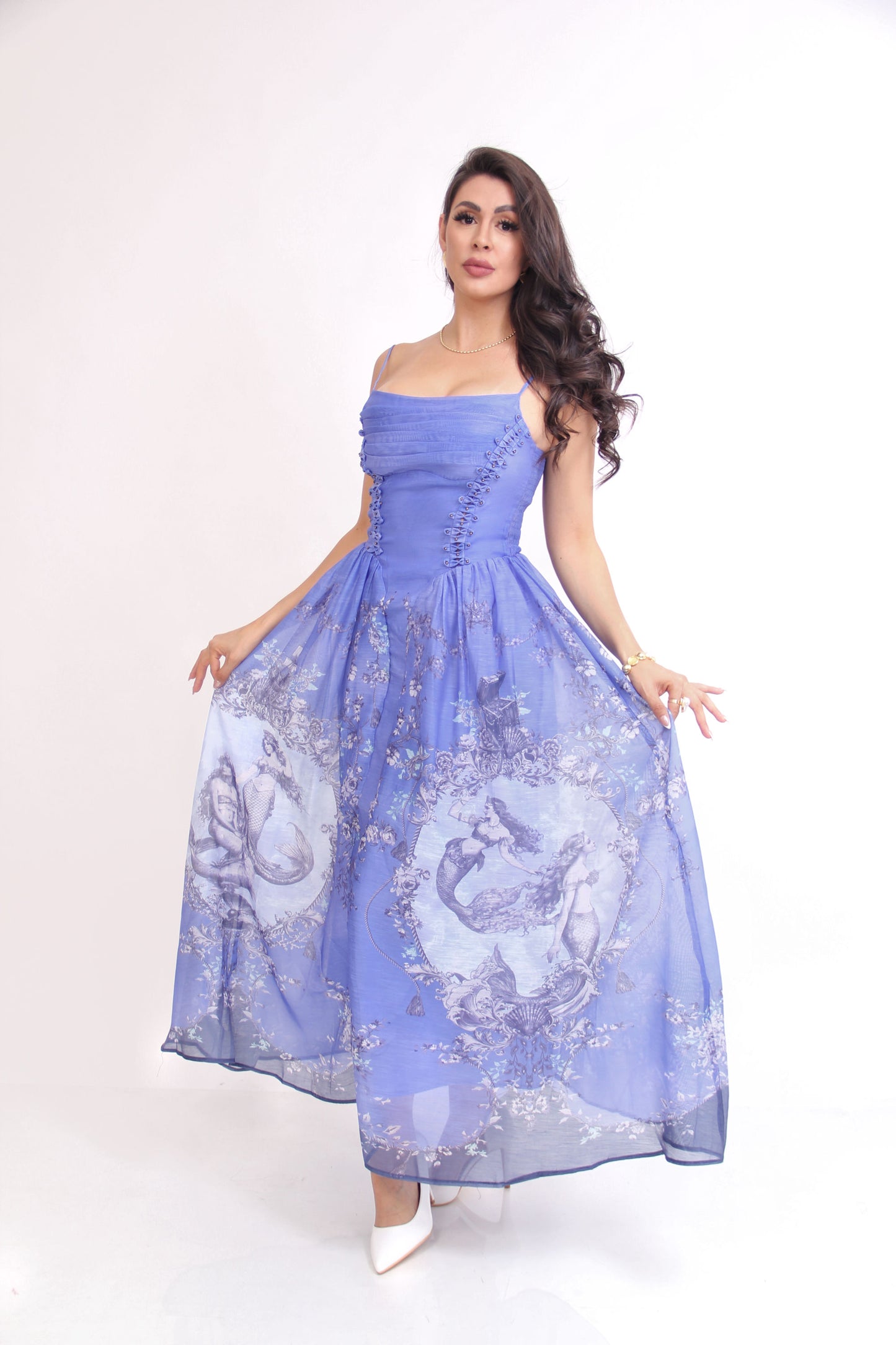 VESTIDO CORSET TIRANTES FLOREADO