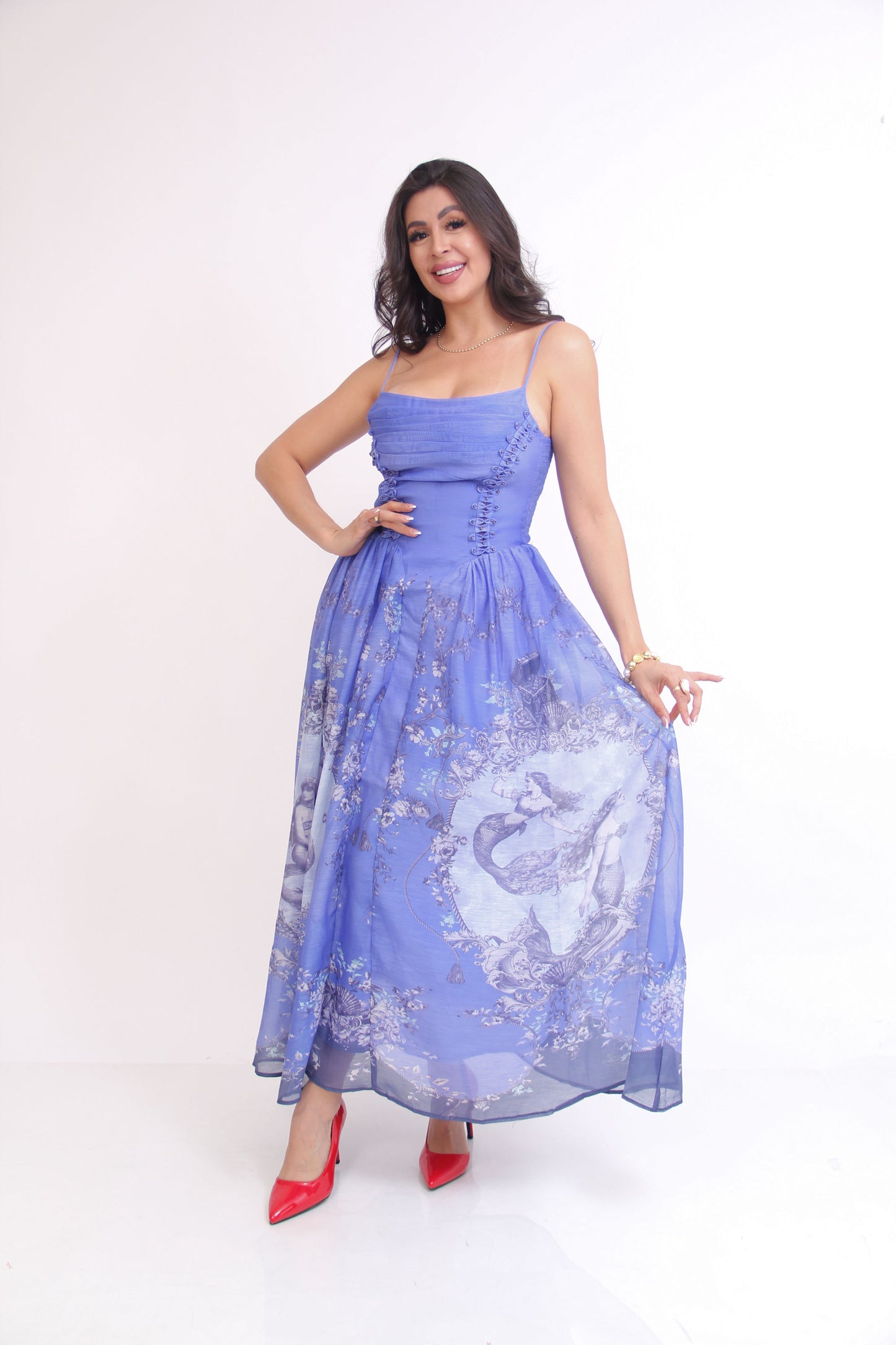 VESTIDO CORSET TIRANTES FLOREADO