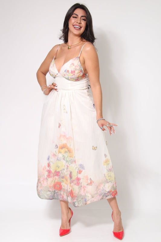 Vestido Beige Floral