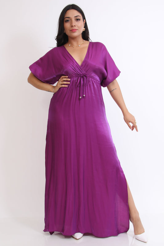 VESTIDO LARGO MAGENTA