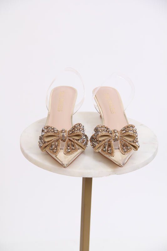 ZAPATILLA MOÑO TRANSPARENTE