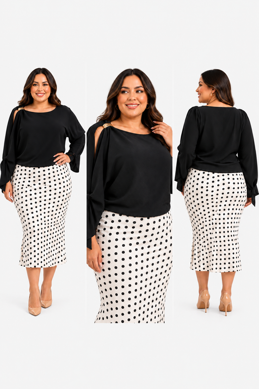 BLUSA MANGA ABIERTA BOTON